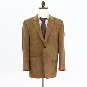 Jos. A. Bank 43R Brown Solid 2-Button Sport Coat Blazer Jacket B688